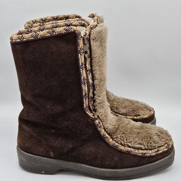 Yodelers 70s vintage leather Boots size 7 - Picture 1 of 15